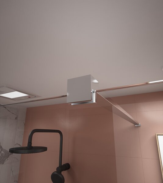 Erga Paris, sprchová zástěna Walk-In 120x200 cm, 8mm čiré sklo, chromový profil, ERG-V02-PARIS-120x200-CL-CR