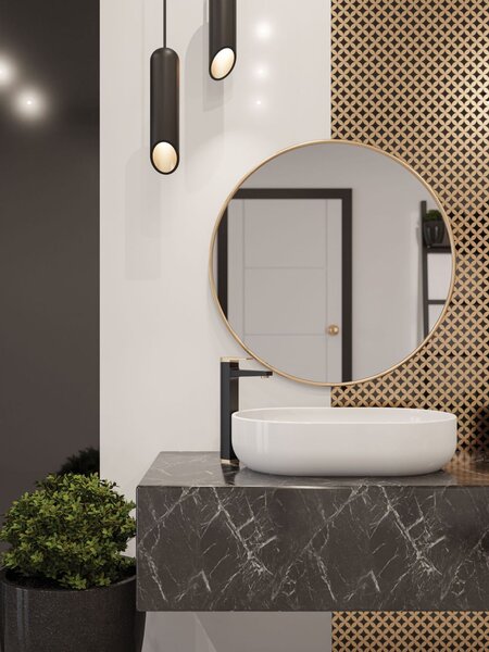 Invena Teja, umyvadlo na desku 600x420x145 mm, bílá lesklá, INV-CE-09-001-C