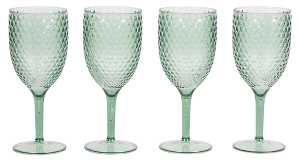 Cambridge Sada plastových sklenic, 4dílná (sklenice na víno/zelená) (100373342004)