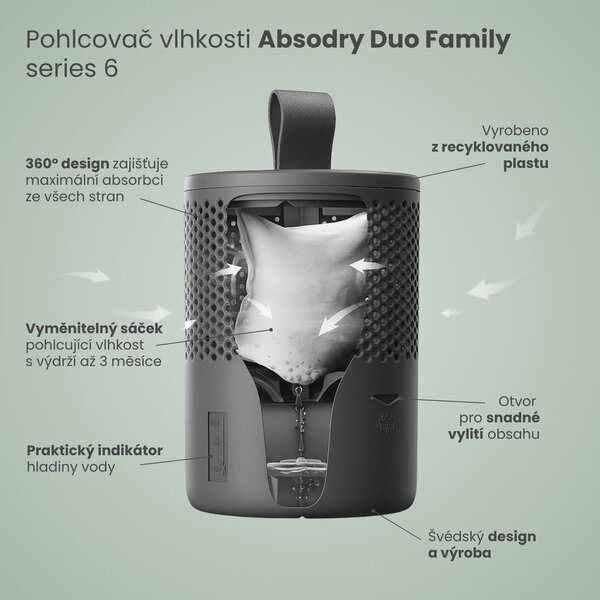 Pohlcovač vlhkosti Absodry Duo Family Bag 6-series – Everbrand Sweden