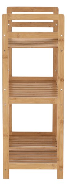 KONDELA 3-policový regál, přírodní bambus, FIORE TYP 1