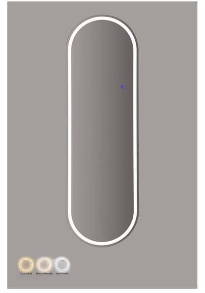 Nástěnné zrcadlo s osvětlením 50x160 cm Oval – Mauro Ferretti