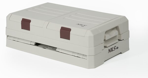 NCB4003 ŠEDÝ SKLÁDACÍ BOX S VÍKEM 42L NILS CAMP