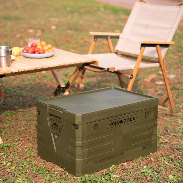 NCB4004 ZELENÝ SKLÁDACÍ BOX S VÍKEM 50L NILS CAMP