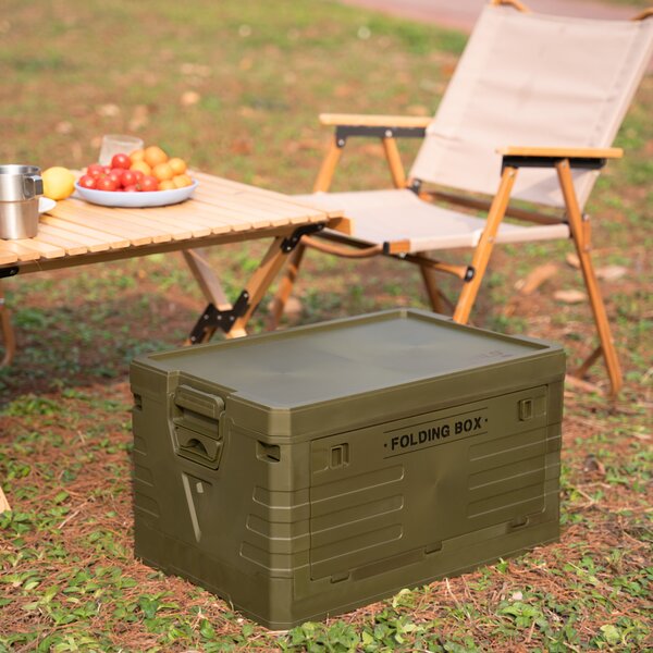 NCB4004 ZELENÝ SKLÁDACÍ BOX S VÍKEM 50L NILS CAMP