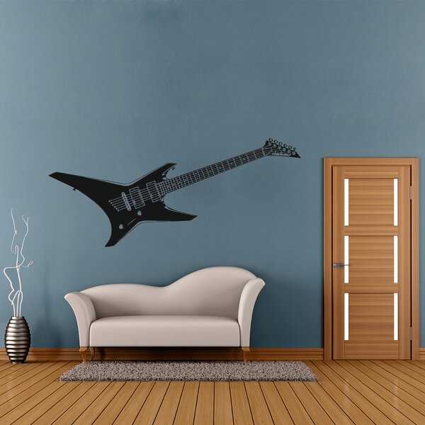 Samolepka na zeď - Elektrická kytara (60x22 cm)