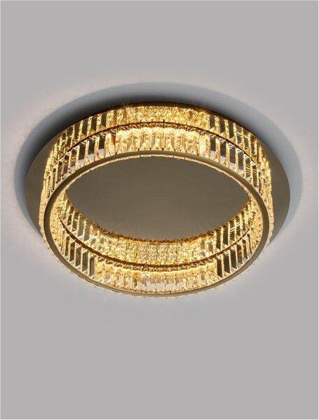 Nova Luce Stropní designové svítidlo Aurelia, ø 50cm, zlaté