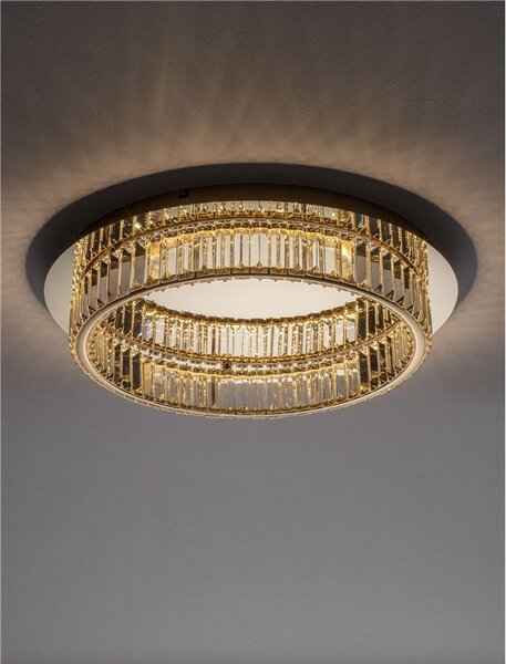 Nova Luce Stropní designové svítidlo Aurelia, ø 50cm, zlaté