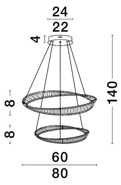 Nova Luce Závěsné designové svítidlo Aurelia, zlaté