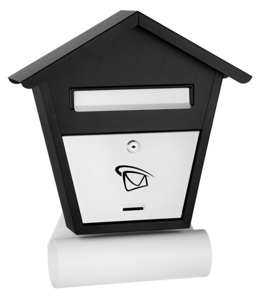 Poštovní schránka domeček MAXI SD39T - černo-bílá