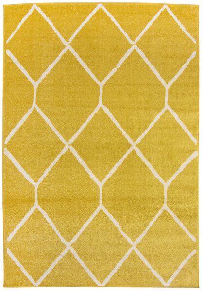 Moderní kusový koberec SPRING Troxi - žlutý