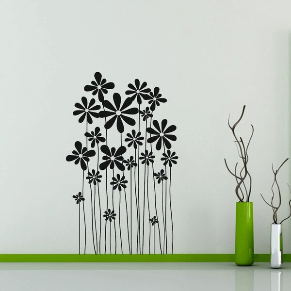 Samolepka na zeď - Pnoucí květiny (36x60 cm) - PopyDesign