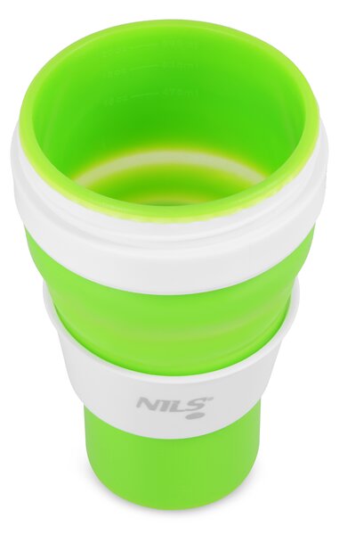 NC4103 SV.ZELENÝ SILIKONOVÝ SKLÁDACÍ HRNEK 600ML NILS CAMP