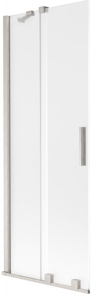 Mexen Velar, 2-křídlová posuvná vanová zástěna 70 x 150 cm, 8mm sklo námraza, broušená ocel, 896-070-000-31-97