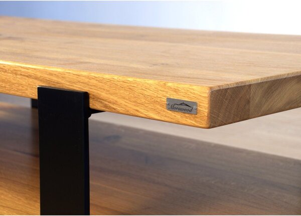 Morawood Konferenční stolek New York Barva desky: Natural, Barva podnože: Černý mat, Rozměry: 450x900(mm)
