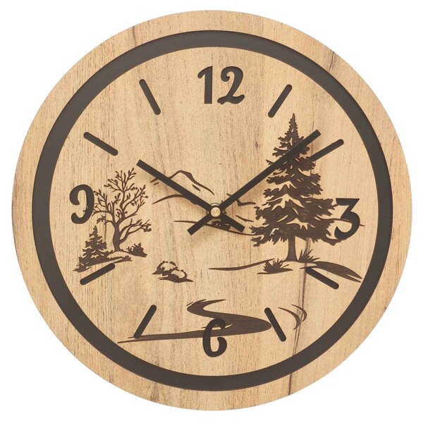 Hodiny na zeď do obývacího pokoje - Příroda a les | GRUN: HDF - Javor 30 cm 4799-115371 HDF0608-čiene-ruky