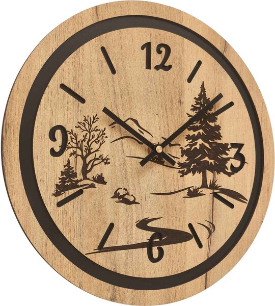 Hodiny na zeď do obývacího pokoje - Příroda a les | GRUN: HDF - Javor 30 cm 4799-115371 HDF0608-čiene-ruky