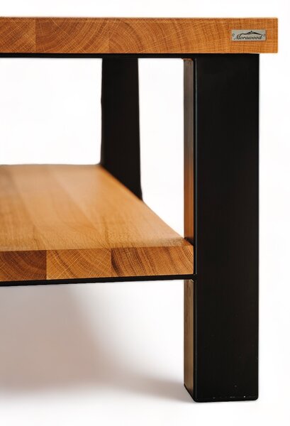 Morawood Konferenční stolek San Francisco Barva desky: Natural, Barva podnože: Černý mat, Rozměry: 450x900(mm)