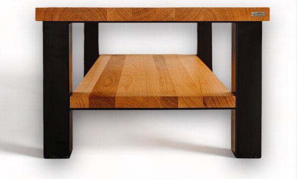 Morawood Konferenční stolek San Francisco Barva desky: Natural, Barva podnože: Černý mat, Rozměry: 450x900(mm)