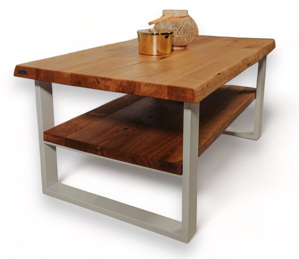 Morawood Konferenční stolek Dundee Barva desky: Natural, Barva podnože: Černý mat, Rozměry: 450x900(mm)