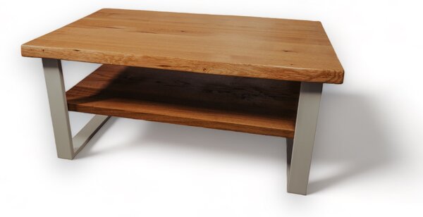 Morawood Konferenční stolek Dundee Barva desky: Natural, Barva podnože: Černý mat, Rozměry: 450x900(mm)