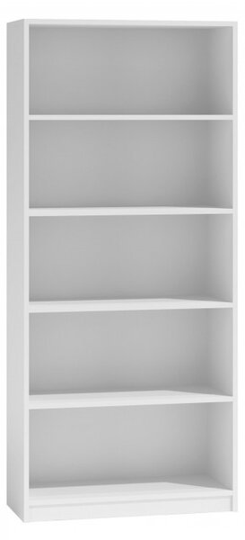 Úzká knihovna RAUNO - 80 cm, bílá