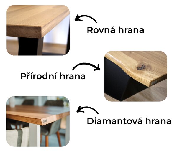 Morawood Jídelní stůl Calgary Barva desky: Medová, Rozměr desky: 700x1200(mm), Úprava hrany: Přírodní