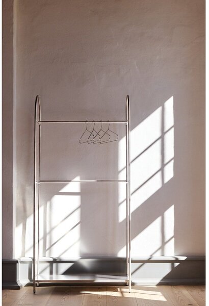 Kovový stojan na oblečení v matně stříbrné barvě 92x186x39 cm Arch – Mette Ditmer Denmark