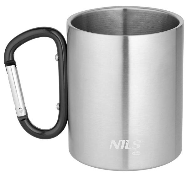 NC17110 ČERNÝ KEMPIGOVÝ HRNEK 300ML S KARABINOU NILS CAMP