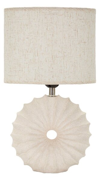 Krémová keramická stolní lampa s textilním stínidlem (výška 40 cm) Anemone – Mauro Ferretti