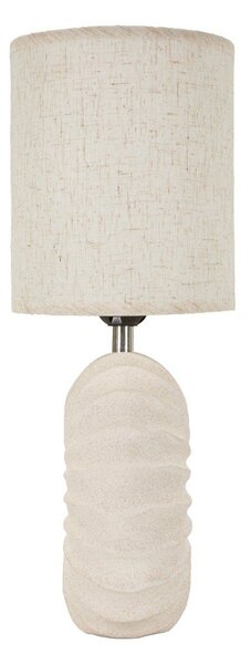 Krémová keramická stolní lampa s textilním stínidlem (výška 40 cm) Anemone – Mauro Ferretti