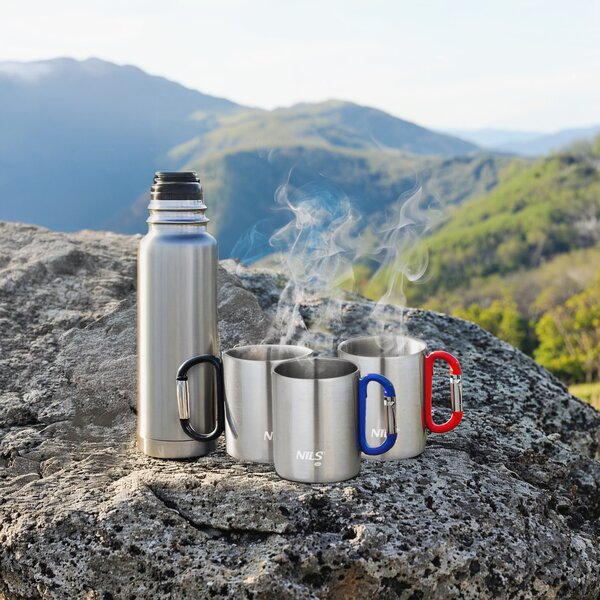 NC17110 ČERNÝ KEMPIGOVÝ HRNEK 300ML S KARABINOU NILS CAMP