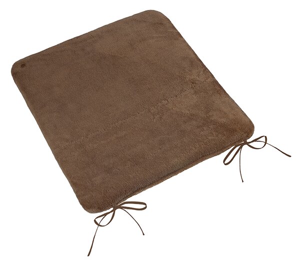 BELLATEX Sedák hladký Korall micro Kávová 40x40 cm