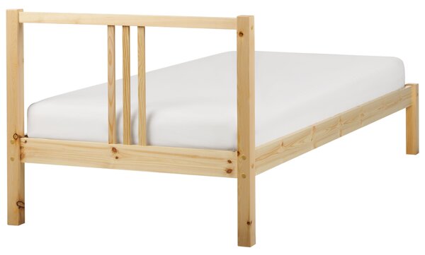 Postel Borovicové dřevo VANNES 90 x 200 cm Světle hnědá