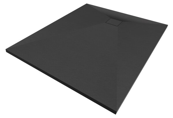 Gamma Erga Oldaf, SMC obdélníková sprchová vanička 100 x 70 cm, černá matná, ERG-GMA-OL-70100BK