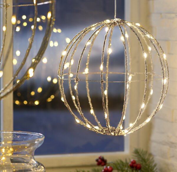 ACA Lighting LED vánoční 3D koule, průměr 20 cm, 100 LED, 230V, IP44