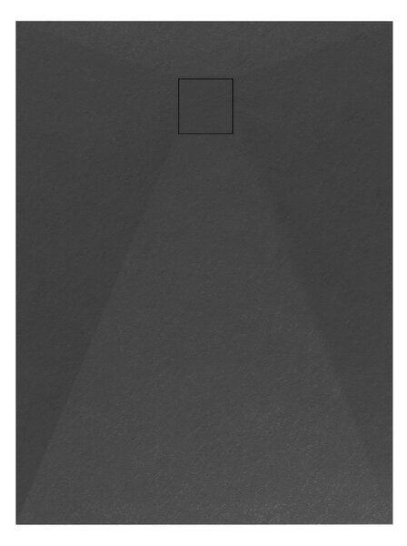 Gamma Erga Oldaf, SMC obdélníková sprchová vanička 100 x 70 cm, černá matná, ERG-GMA-OL-70100BK