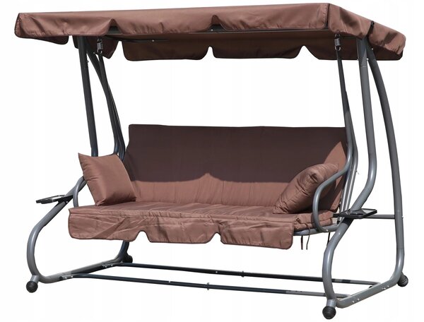 Zahradní houpačka MultiGarden G2025-B BROWN 100x160 cm hnědá