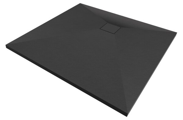 Gamma Erga Oldaf, SMC čtvercová sprchová vanička 90 x 90 cm, černá matná, ERG-GMA-OL-9090BK