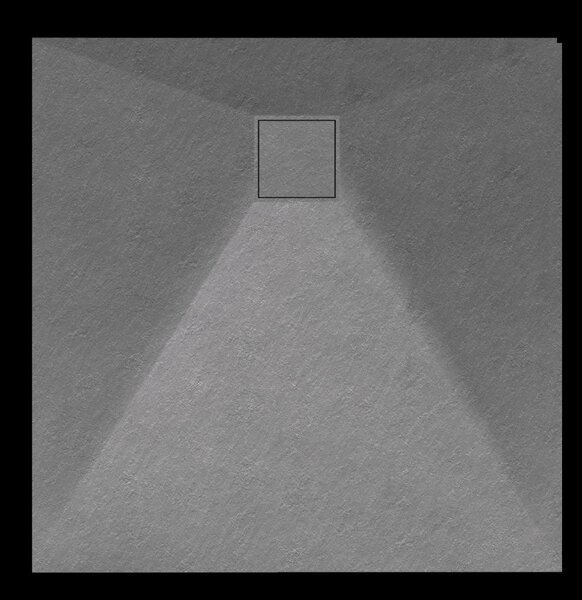 Gamma Erga Oldaf, SMC čtvercová sprchová vanička 80 x 80 cm, šedá matná, ERG-GMA-OL-8080G