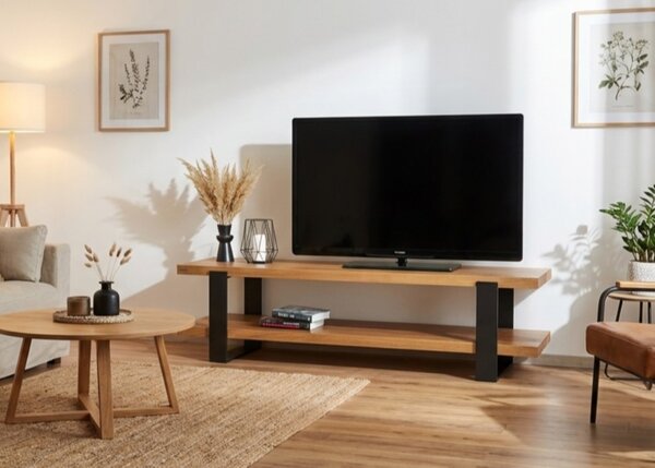 Morawood TV stolek Boston Barva desky: Natural, Kvalita: AA(s minimálním množstvím suků), Šířka: 1200(mm)