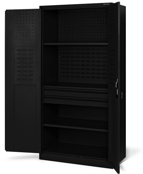 Skříň na nářadí SZYMON, 920 x 1850 x 500 mm, All Black: černá