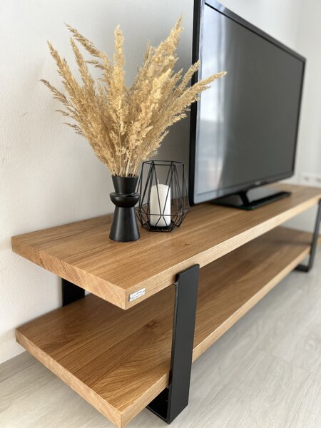 Morawood TV stolek Boston Barva desky: Natural, Kvalita: AA(s minimálním množstvím suků), Šířka: 1200(mm)