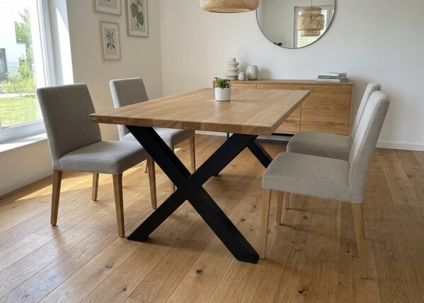 Morawood Jídelní stůl Špičák Barva desky: Medová, Rozměr desky: 700x1200(mm), Úprava hrany: Přírodní