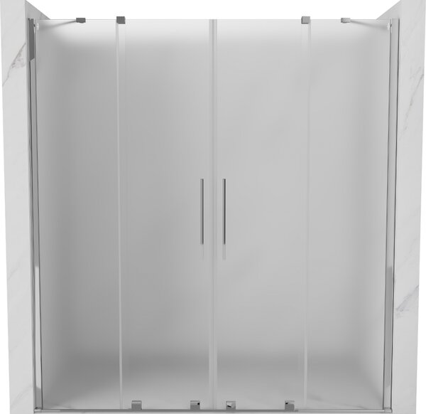 Mexen Velar Duo, posuvné sprchové dveře do otvoru 170 cm, 8mm sklo námraza, chromová, 871-170-000-32-01
