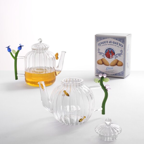 Ichendorf Milano designové konvice Teapot Optic Blue Flower and Butterfly