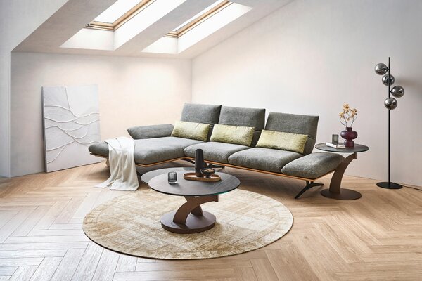 ROHOVÁ SEDAČKA, dřevo, textil, zelená Dieter Knoll - Sedací soupravy
