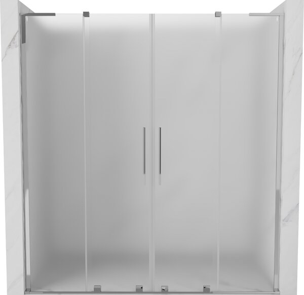 Mexen Velar L Duo, posuvné sprchové dveře do otvoru 170 cm, 8mm sklo námraza, chromová, 871-170-003-32-01