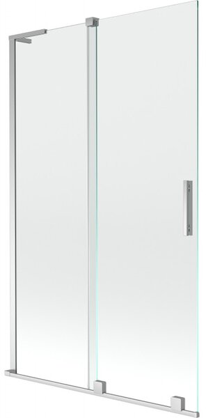 Mexen Velar L, 2-křídlová posuvná vanová zástěna 110 x 150 cm, 8mm čiré sklo, chromový profil, 896-110-003-01-01
