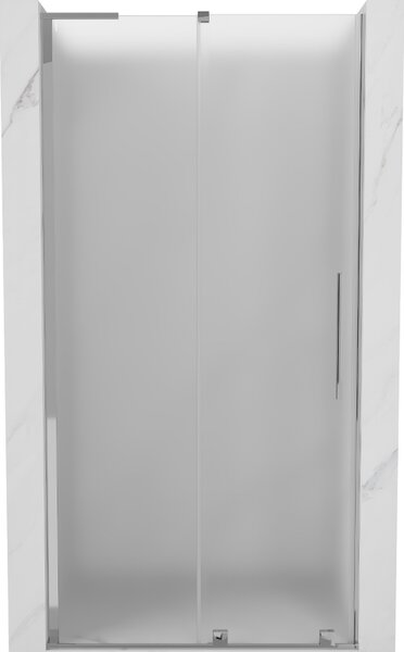 Mexen Velar L, posuvné sprchové dveře do otvoru 90 cm, 8mm sklo námraza, chromová, 871-090-003-31-01